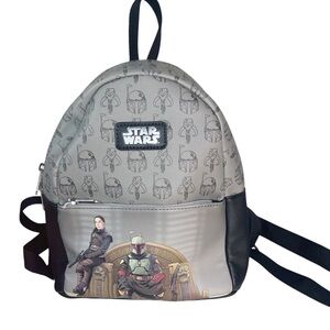 Funko Star Wars Book of Mandalorian Boba Fett Mini Backpack Collectible Bag EUC